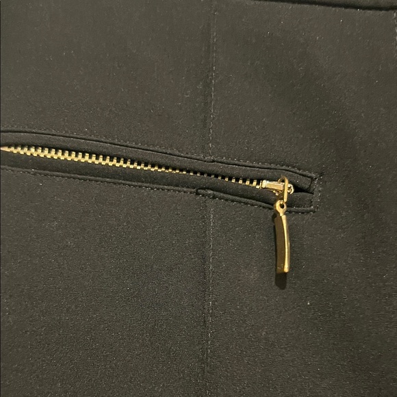 Zara Black Ankle Pants with Gold Details - Picture 2 of 6